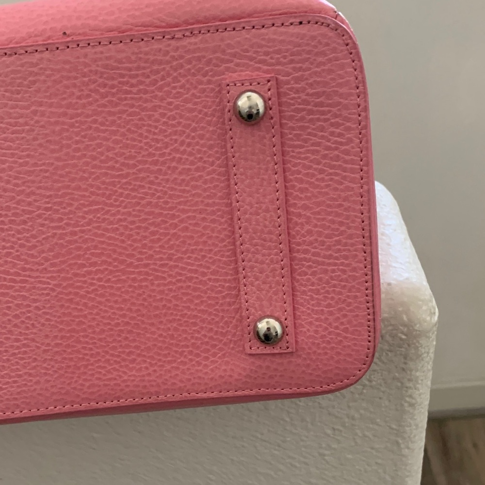 Vintage JASPER CONRAN Pink Leather Satchel with dust bag. - Picture 16 of 16